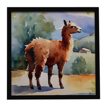 Load image into Gallery viewer, Llama Framed Metal Print