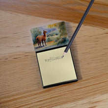 Load image into Gallery viewer, Llama Sticky Note Holder- Refiilable Desk Accessory Note Pad