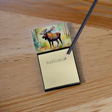 Load image into Gallery viewer, Moose Sticky Note Holder- Refiilable Desk Accessory Note Pad