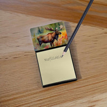 Load image into Gallery viewer, Moose Sticky Note Holder- Refiilable Desk Accessory Note Pad