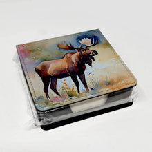 Load image into Gallery viewer, Moose PU Leather Note Paper Holder