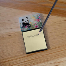 Load image into Gallery viewer, Panda Sticky Note Holder- Refiilable Desk Accessory Note Pad