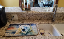 Load image into Gallery viewer, Polar Bear Dish Drying Mat