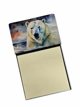 Load image into Gallery viewer, Polar Bear Sticky Note Holder- Refiilable Desk Accessory Note Pad