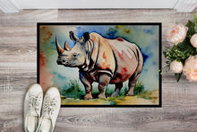 Load image into Gallery viewer, Rhinoceros Doormat - Large 24x36 – Indoor/Outdoor Floor Mat with Artistic Flair