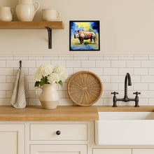 Load image into Gallery viewer, Rhinoceros Framed Metal Print