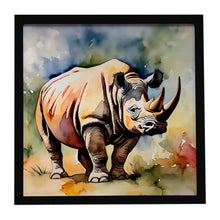 Load image into Gallery viewer, Rhinoceros Framed Metal Print