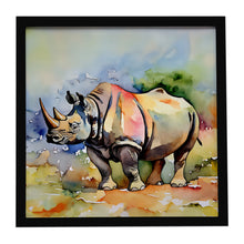 Load image into Gallery viewer, Rhinoceros Framed Metal Print