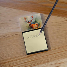 Load image into Gallery viewer, Deer Stag Sticky Note Holder- Refiilable Desk Accessory Note Pad