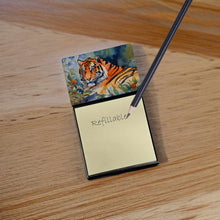 Load image into Gallery viewer, Tiger Sticky Note Holder- Refiilable Desk Accessory Note Pad