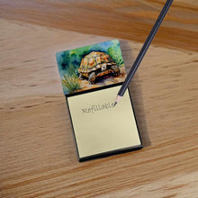 Load image into Gallery viewer, Turtles Tortoises Sticky Note Holder- Refiilable Desk Accessory Note Pad