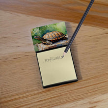 Load image into Gallery viewer, Turtles Tortoises Sticky Note Holder- Refiilable Desk Accessory Note Pad