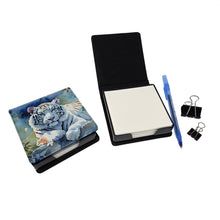 Load image into Gallery viewer, White Tiger PU Leather Note Paper Holder