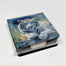 Load image into Gallery viewer, White Tiger PU Leather Note Paper Holder