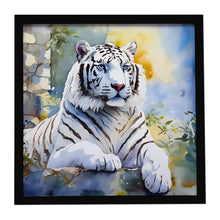 Load image into Gallery viewer, White Tiger Framed Metal Print