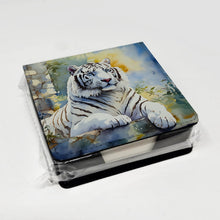 Load image into Gallery viewer, White Tiger PU Leather Note Paper Holder