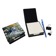 Load image into Gallery viewer, White Tiger PU Leather Note Paper Holder