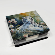 Load image into Gallery viewer, White Tiger PU Leather Note Paper Holder