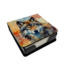 Load image into Gallery viewer, Wolves Wolf  PU Leather Note Paper Holder