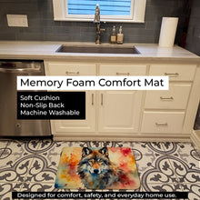 Load image into Gallery viewer, Wolves Wolf  Memory Foam Kitchen Mat DAC3002RUG