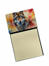 Load image into Gallery viewer, Wolves Wolf  Sticky Note Holder- Refiilable Desk Accessory Note Pad