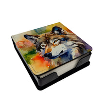 Load image into Gallery viewer, Wolves Wolf  PU Leather Note Paper Holder