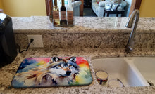 Load image into Gallery viewer, Wolves Wolf  Dish Drying Mat