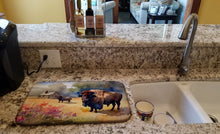 Load image into Gallery viewer, Wood Bison Dish Drying Mat