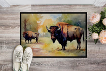 Load image into Gallery viewer, Wood Bison Doormat - Large 24x36 – Indoor/Outdoor Floor Mat with Artistic Flair