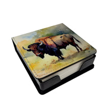 Load image into Gallery viewer, Wood Bison PU Leather Note Paper Holder