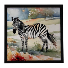 Load image into Gallery viewer, Zebra Framed Metal Print