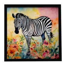 Load image into Gallery viewer, Zebra Framed Metal Print