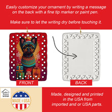 Load image into Gallery viewer, Affenpinscher Holiday Christmas Porcelain Ornament