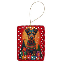 Load image into Gallery viewer, Airedale Terrier Holiday Christmas Porcelain Ornament
