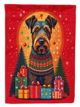Load image into Gallery viewer, Airedale Terrier Holiday Christmas Garden Flag – Outdoor Decorative Yard Flag