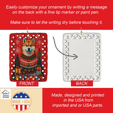 Load image into Gallery viewer, Akita Holiday Christmas Porcelain Ornament