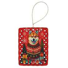 Load image into Gallery viewer, Akita Holiday Christmas Porcelain Ornament