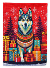 Load image into Gallery viewer, Alaskan Malamute Holiday Christmas House Flag