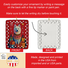 Load image into Gallery viewer, American Eskimo Holiday Christmas Porcelain Ornament