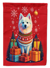 Load image into Gallery viewer, American Eskimo Holiday Christmas Garden Flag – Outdoor Decorative Yard Flag