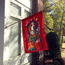 Load image into Gallery viewer, American Foxhound Dog Holiday Christmas House Flag