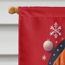 Load image into Gallery viewer, American Foxhound Dog Holiday Christmas House Flag