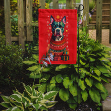 Load image into Gallery viewer, Staffordshire Bull Terrier Holiday Christmas Garden Flag – Outdoor Decorative Yard Flag