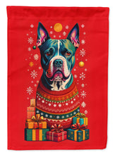 Load image into Gallery viewer, Staffordshire Bull Terrier Holiday Christmas Garden Flag – Outdoor Decorative Yard Flag