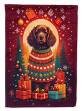 Load image into Gallery viewer, American Water Spaniel Holiday Christmas Garden Flag – Outdoor Decorative Yard Flag