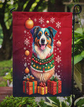 Load image into Gallery viewer, Australian Shepherd Holiday Christmas Garden Flag – Outdoor Decorative Yard Flag