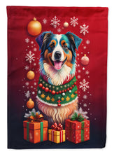 Load image into Gallery viewer, Australian Shepherd Holiday Christmas Garden Flag – Outdoor Decorative Yard Flag