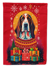 Load image into Gallery viewer, Basset Hound Holiday Christmas Garden Flag – Outdoor Decorative Yard Flag