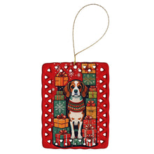 Load image into Gallery viewer, Beagle Holiday Christmas Porcelain Ornament