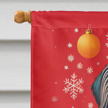 Load image into Gallery viewer, Bearded Collie Holiday Christmas House Flag